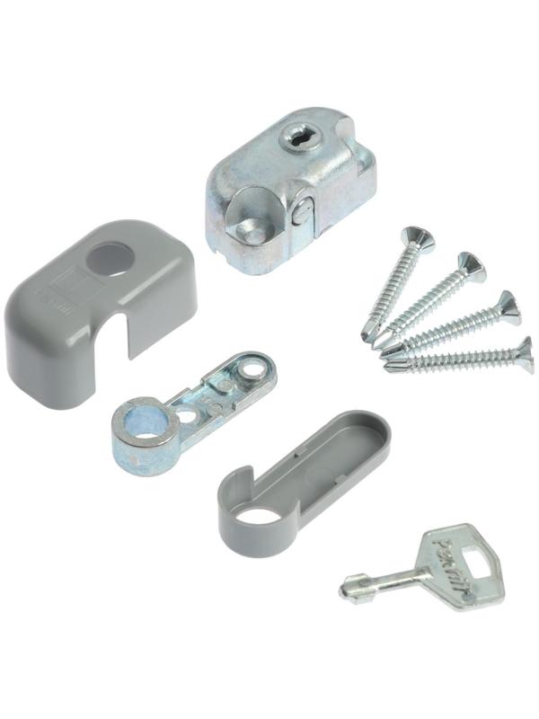 Замок блокирующий для окон Pentilt, с ключом, серый