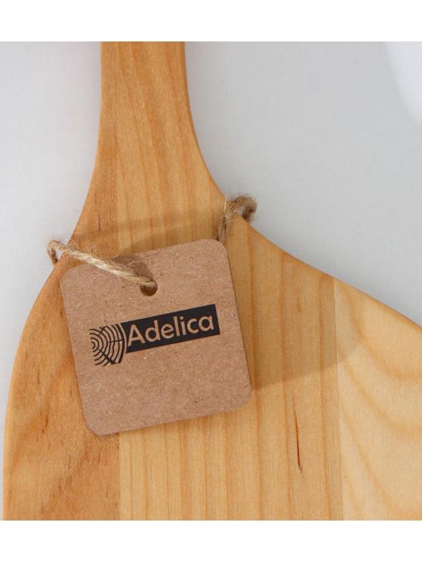 Доска разделочная Adelica, пропитана минеральным маслом, с шильдиком, 30×10×1,8 см, берёза