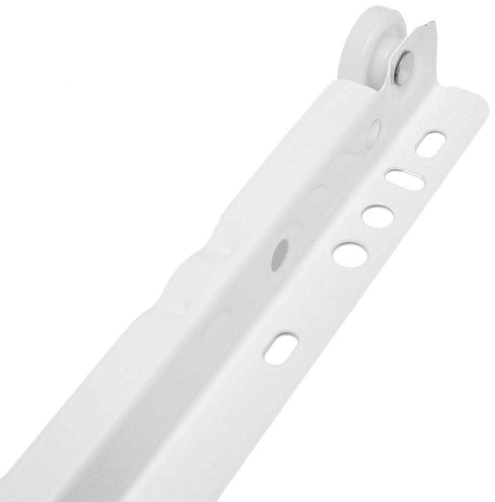 Роликовые направляющие ТУНДРА, L=450 мм, толщина 0,8 мм, белые, 2 шт.