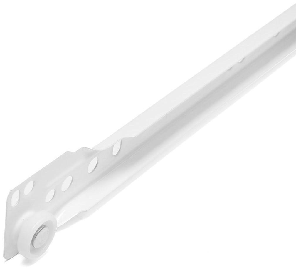 Роликовые направляющие ТУНДРА, L=450 мм, толщина 0,8 мм, белые, 2 шт.