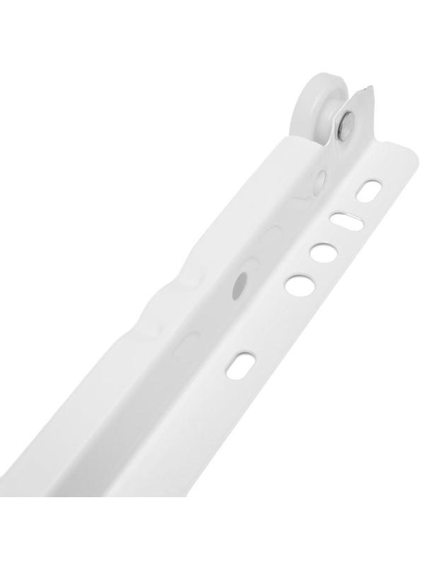 Роликовые направляющие ТУНДРА, L=450 мм, толщина 0,8 мм, белые, 2 шт.