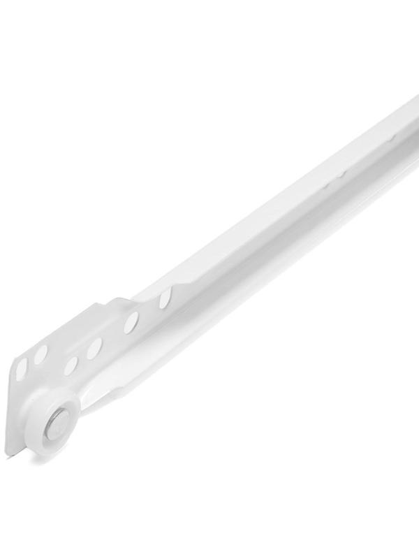 Роликовые направляющие ТУНДРА, L=450 мм, толщина 0,8 мм, белые, 2 шт.