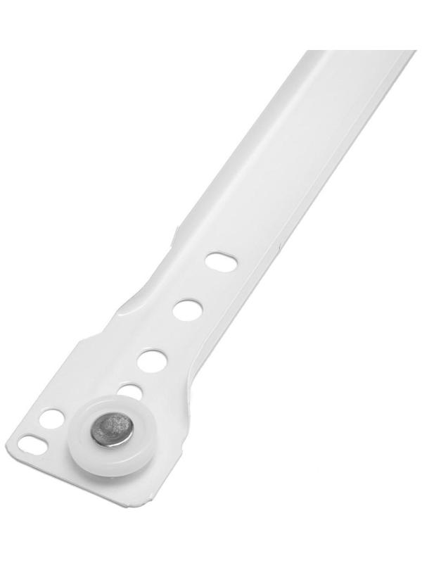 Роликовые направляющие ТУНДРА, L=450 мм, толщина 0,8 мм, белые, 2 шт.