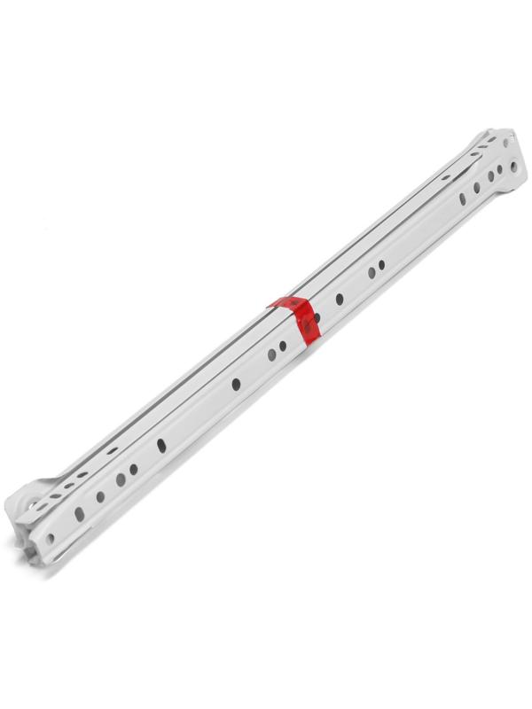 Роликовые направляющие ТУНДРА, L=450 мм, толщина 0,8 мм, белые, 2 шт.