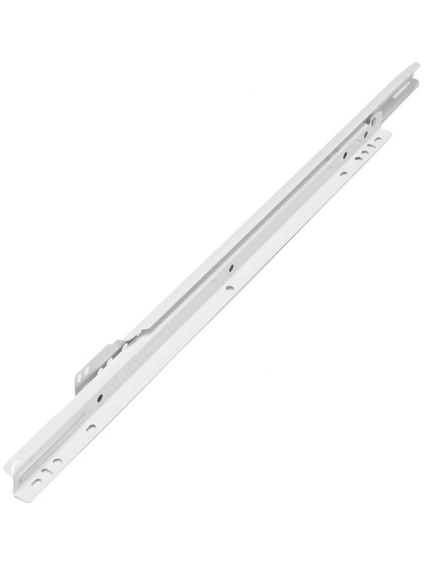 Роликовые направляющие ТУНДРА, L=450 мм, толщина 0,8 мм, белые, 2 шт.