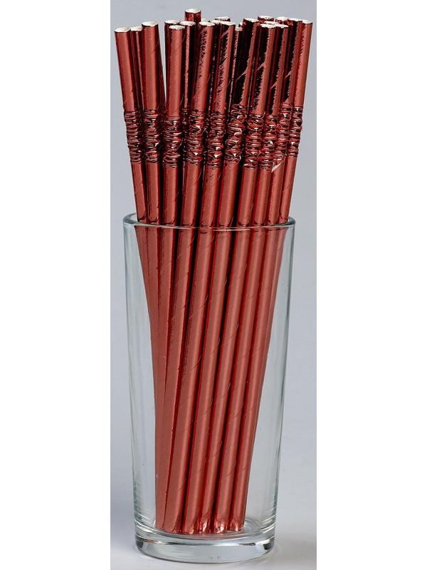 Трубочки для коктейля с гофрой, в наборе 25 штук, цвет бронзовый