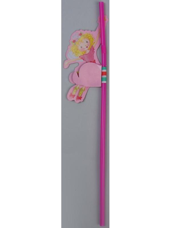 Трубочки для коктейля «Девочка», пластиковые, в наборе 6 штук