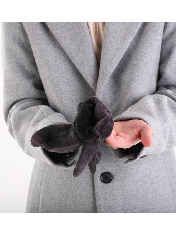 Перчатки мужские, безразмерные, без утеплителя, цвет серый