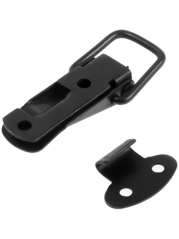 Замок-защелка на ящик, 4,5 см, железный, цвет черный, с проушиной,10 шт