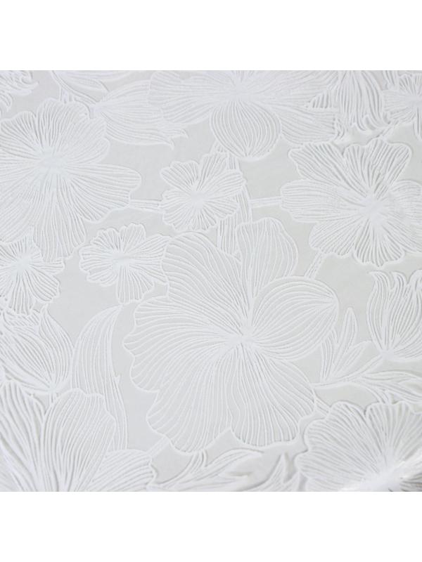 Скатерть «Гибискус», 132×180 см, цвет белый