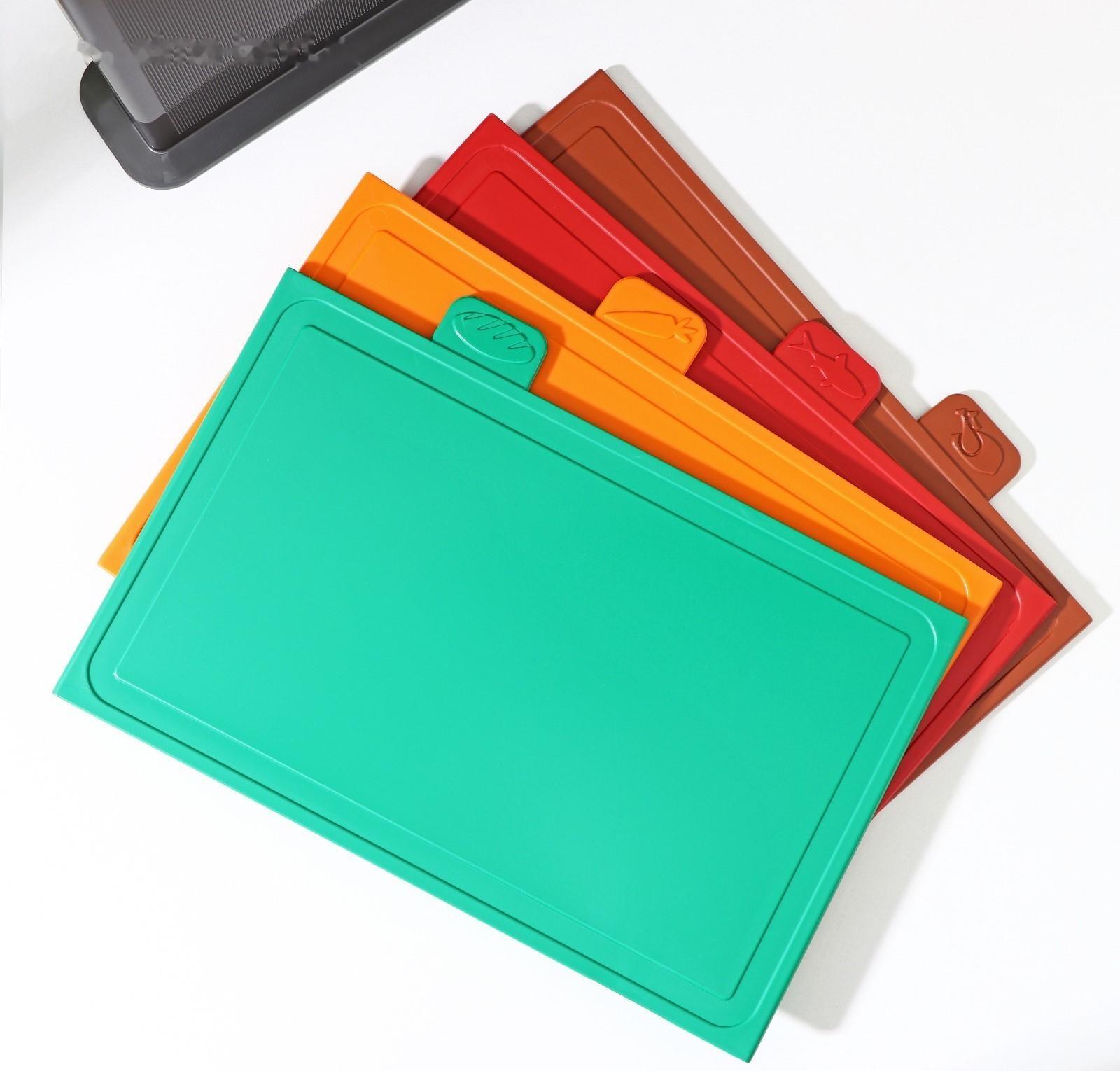 Набор разделочных досок с маркерами, 4 шт, 36×23 см, на подставке