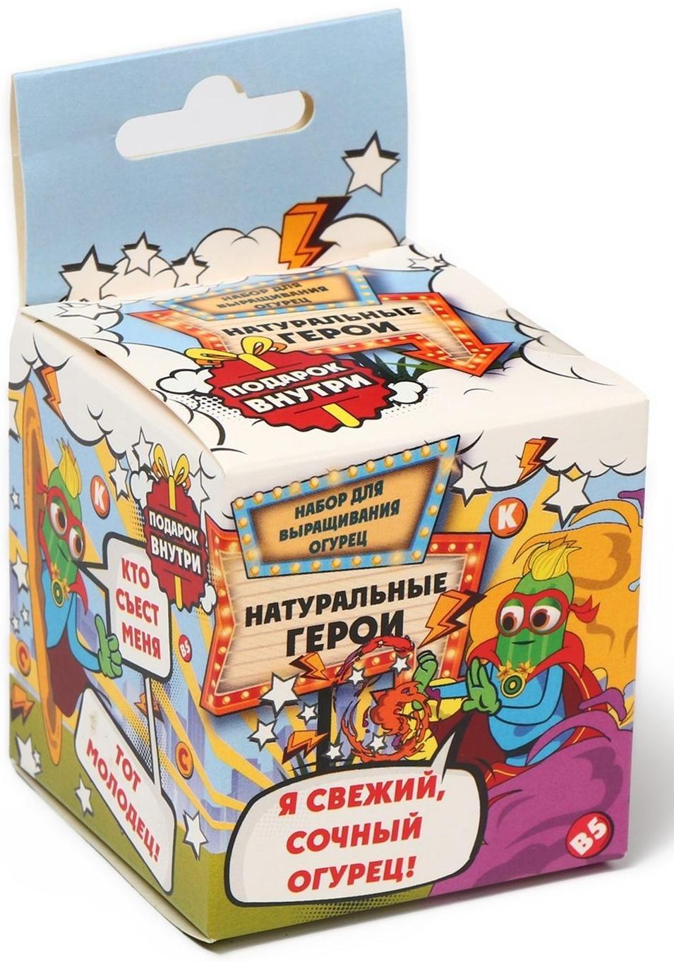 Набор для выращивания микрозелени «Натуральные Герои», огурец