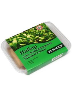 Набор для выращивания микрозелени: семена Кориандр, лоток, джутовый коврик