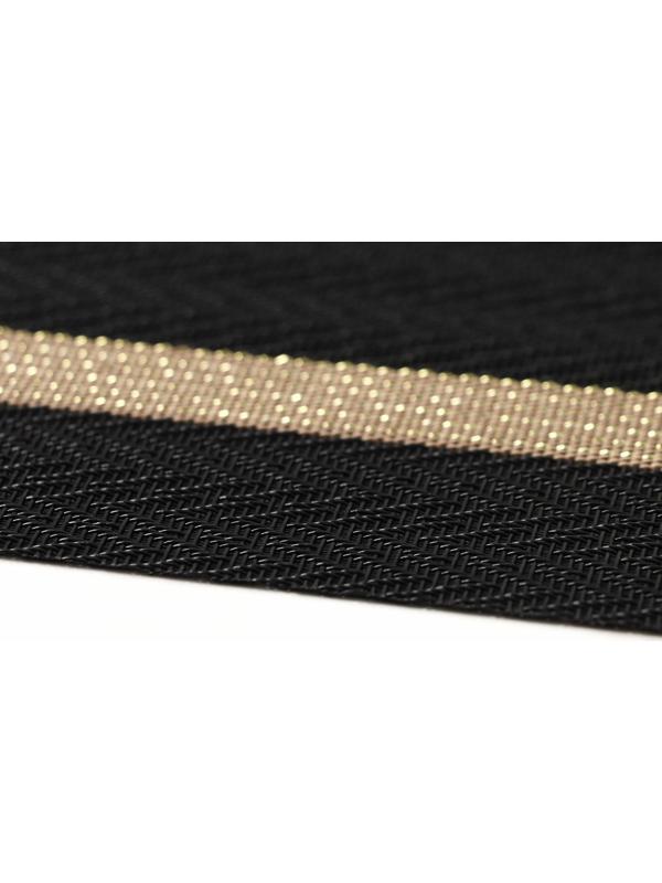 Салфетка сервировочная на стол «Рона», 45×30 см, цвет чёрный