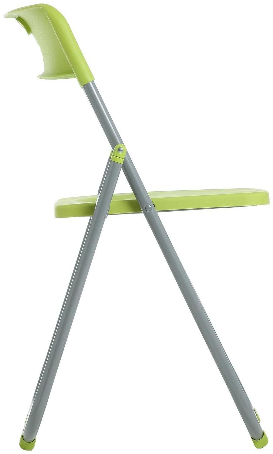 Стул складной на металлическом каркасе, зеленый