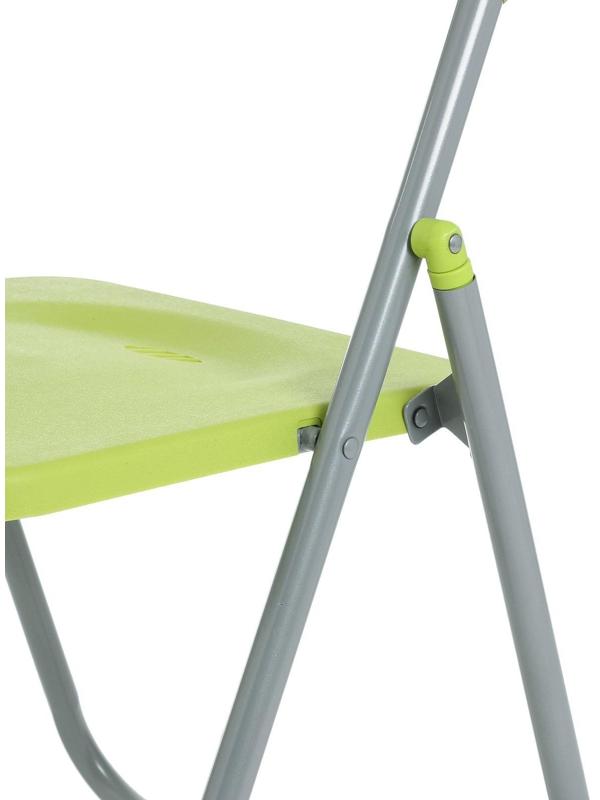 Стул складной на металлическом каркасе, зеленый