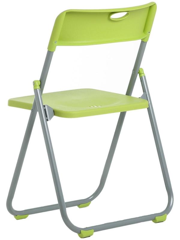 Стул складной на металлическом каркасе, зеленый