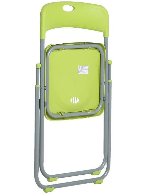 Стул складной на металлическом каркасе, зеленый