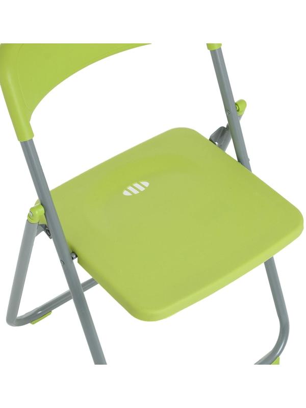 Стул складной на металлическом каркасе, зеленый