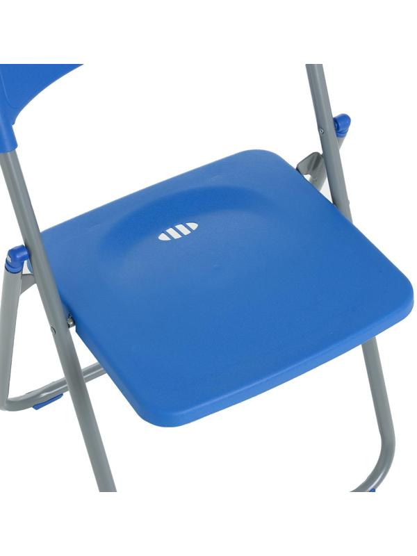 Стул складной на металлическом каркасе, синий