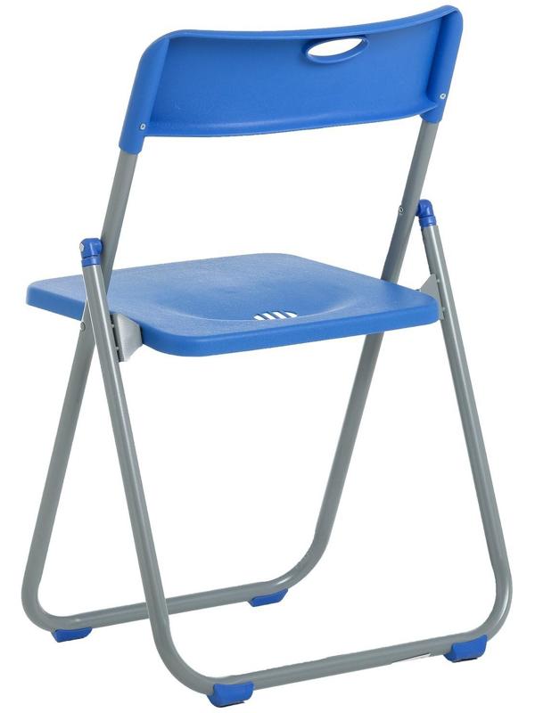 Стул складной на металлическом каркасе, синий