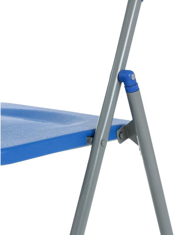 Стул складной на металлическом каркасе, синий