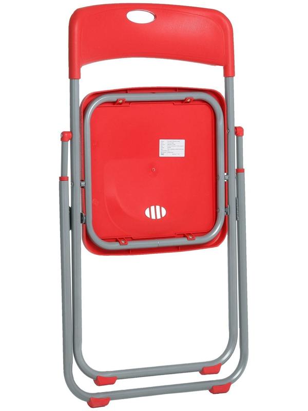 Стул складной на металлическом каркасе, красный