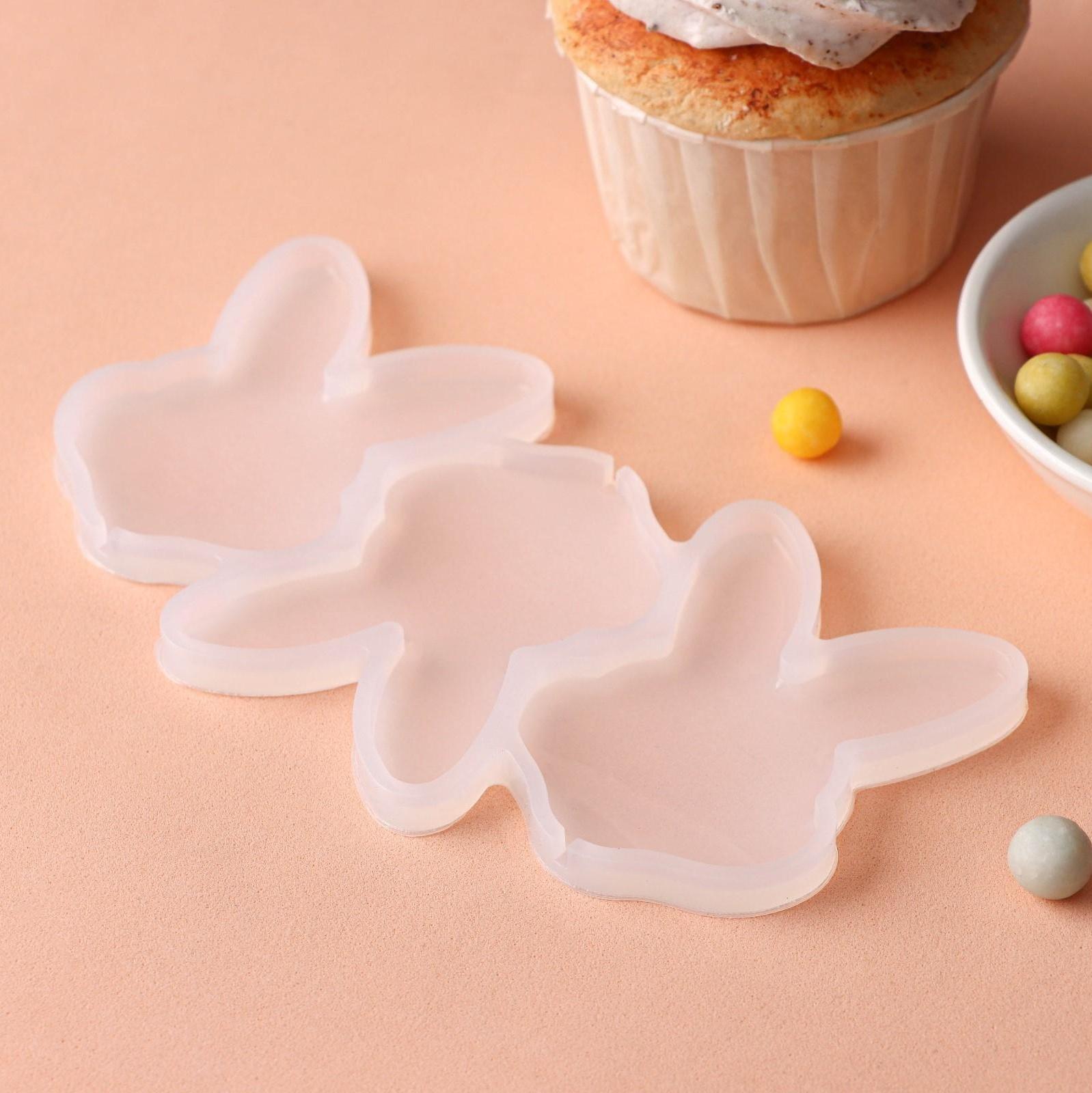 Форма для леденцов Доляна «Заяц»,13×7,5×0,7 см, 3 ячейки