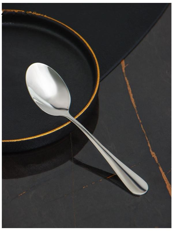 Набор ложек чайных из нержавеющей стали Доляна, h=13,7 см, толщина 2 мм, 410 сталь, 3 шт