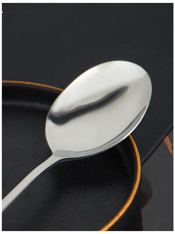 Ложка гарнирная из нержавеющей стали Доляна, h=22 см, толщина 2,2 мм, 410 сталь