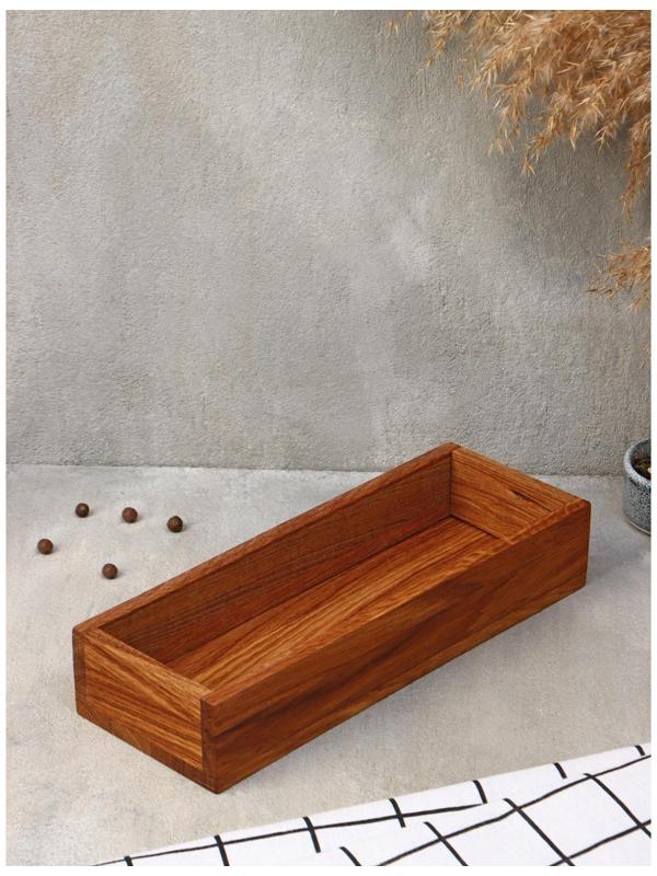 Подставка для столовых приборов и специй Adelica, 27×10×5 см, дуб