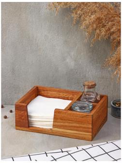 Подставка - салфетница Adelica, 21,5×15×7,5 см, дуб