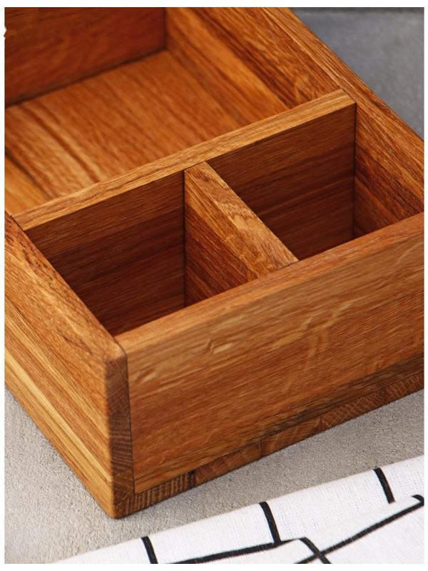 Подставка - салфетница Adelica, 21,5×15×7,5 см, дуб