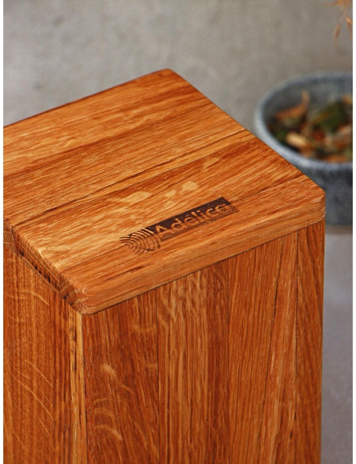 Подставка для столовых приборов Adelica, 9×9×14 см, дуб