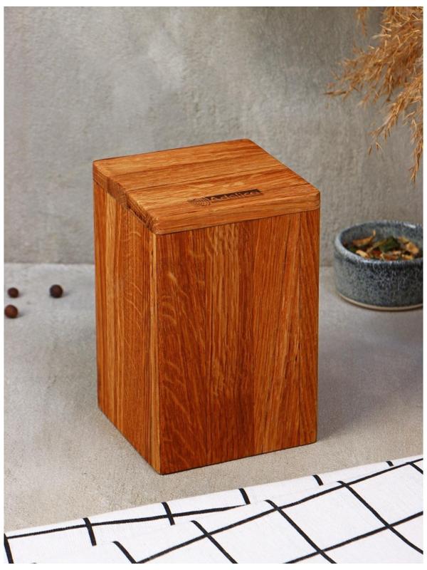 Подставка для столовых приборов Adelica, 9×9×14 см, дуб