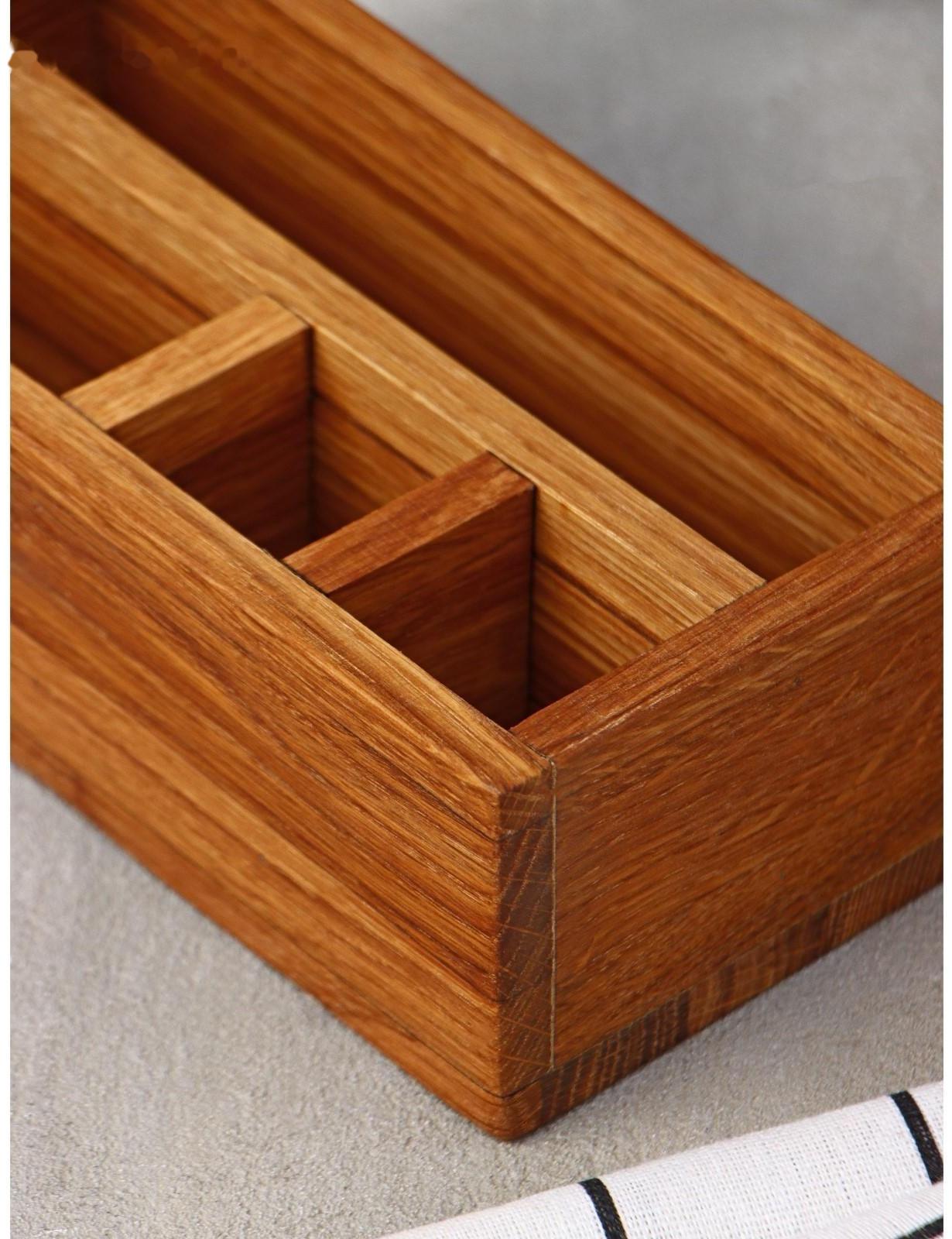 Подставка-органайзер Adelica, 4 секции, дуб