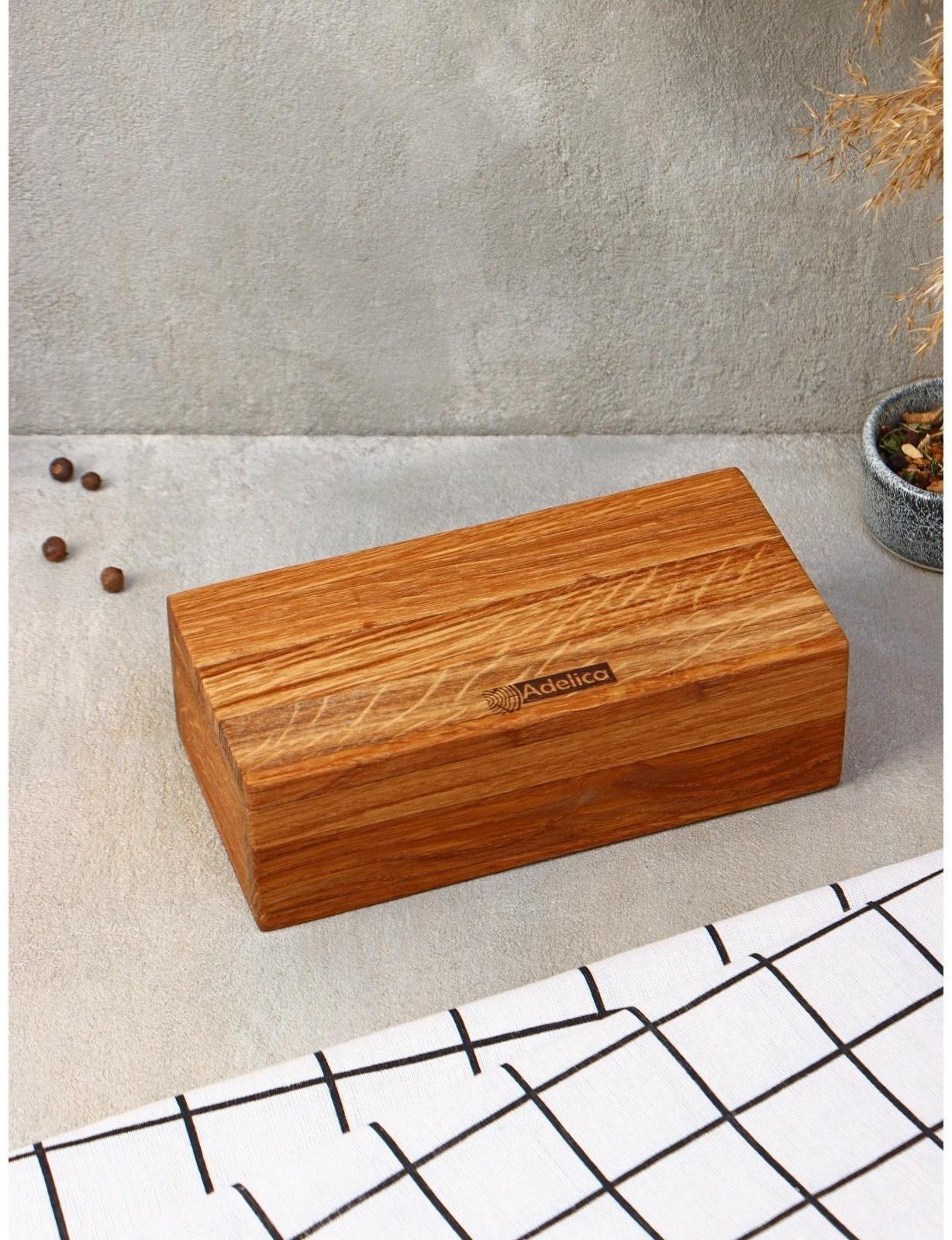 Подставка-органайзер Adelica, 4 секции, дуб