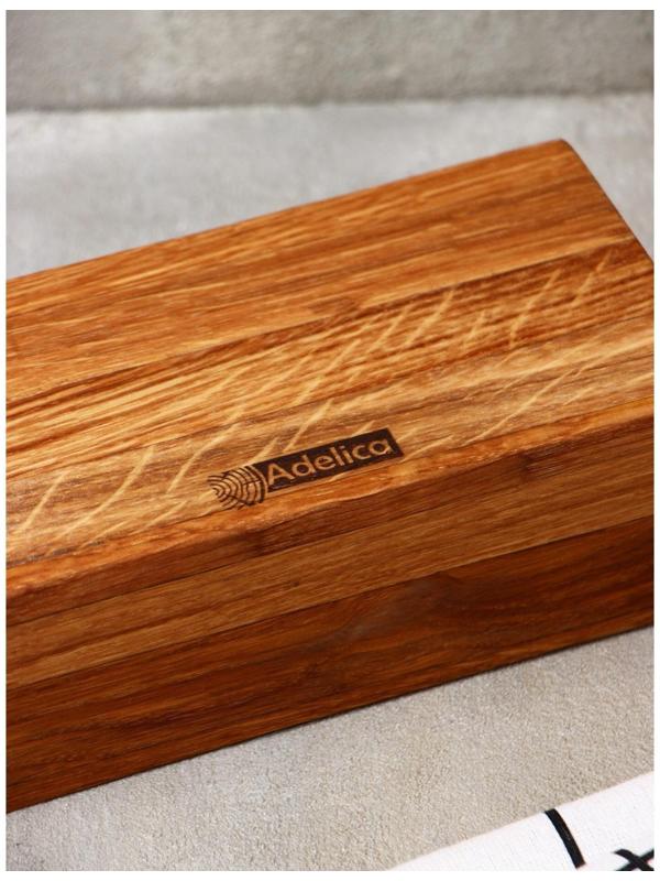 Подставка-органайзер Adelica, 4 секции, дуб