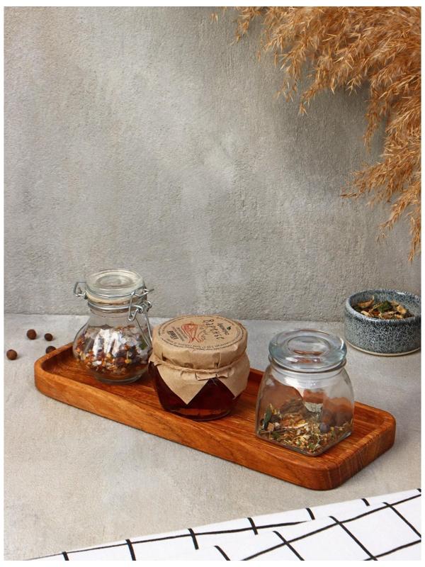 Подставка для столовых приборов и специй «Делия», 28×11×2 см, дуб