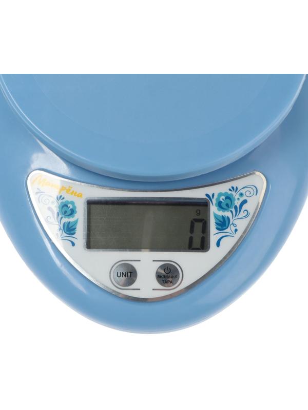 Весы кухонные  МАТРЁНА МА-186, электронные, до 5 кг, голубые