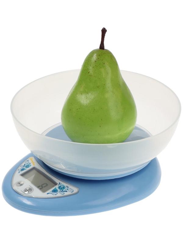 Весы кухонные  МАТРЁНА МА-186, электронные, до 5 кг, голубые