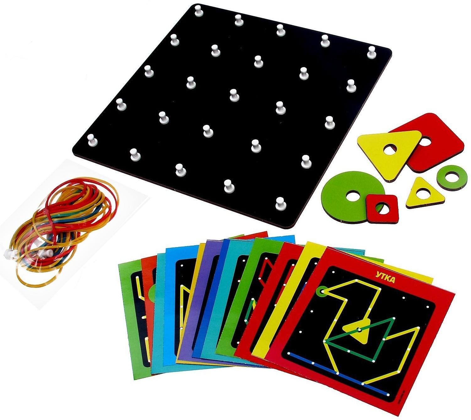 Геоборд с геометрическими фигурами
