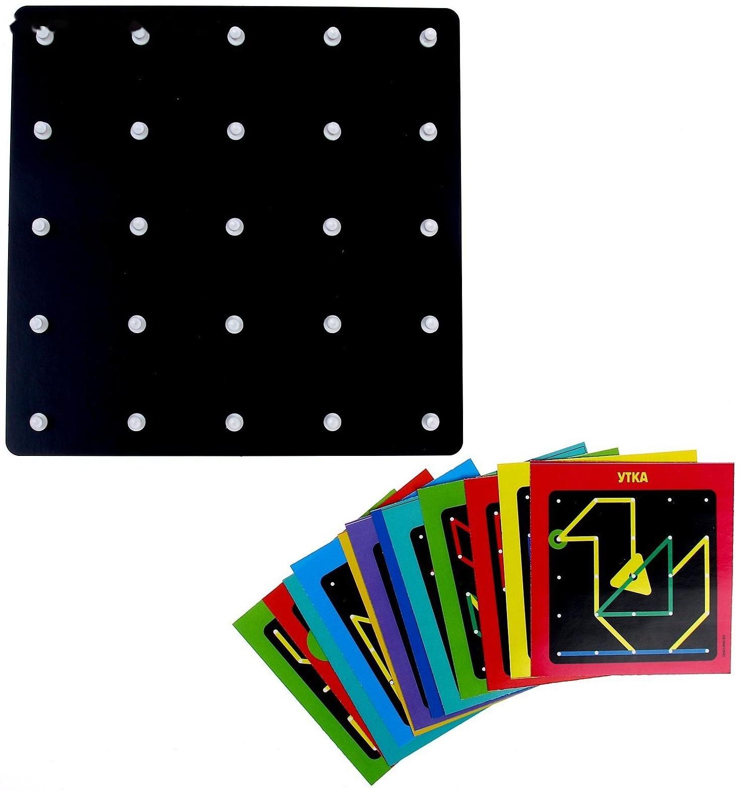 Геоборд с геометрическими фигурами