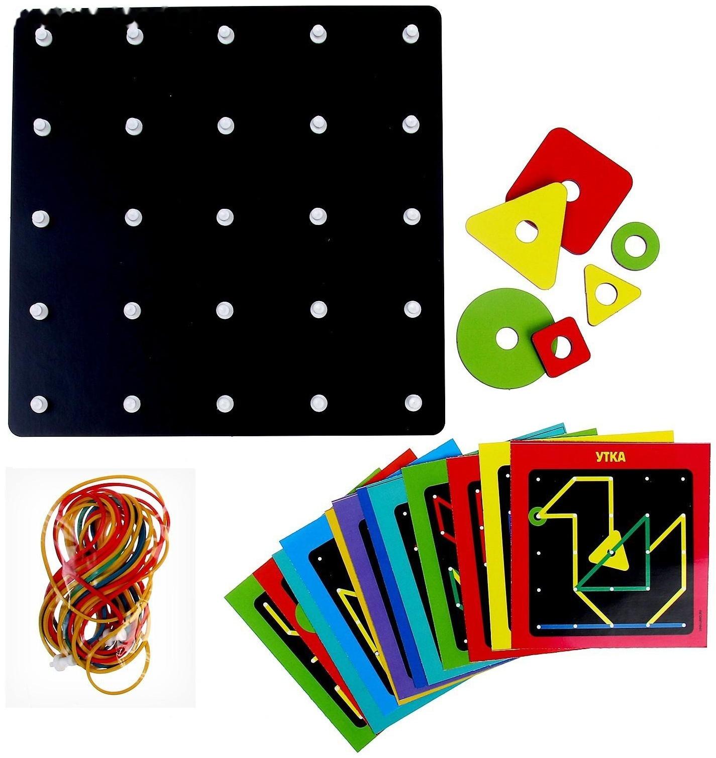 Геоборд с геометрическими фигурами