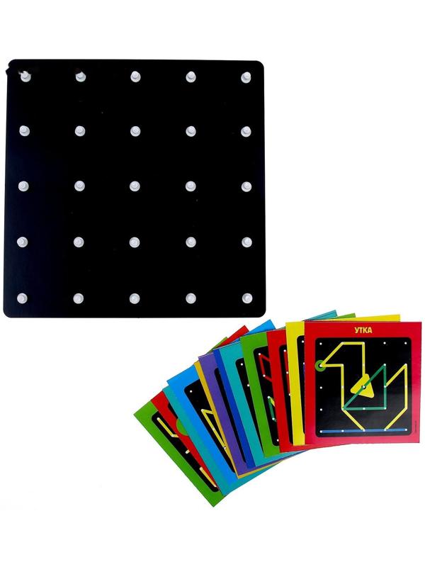 Геоборд с геометрическими фигурами