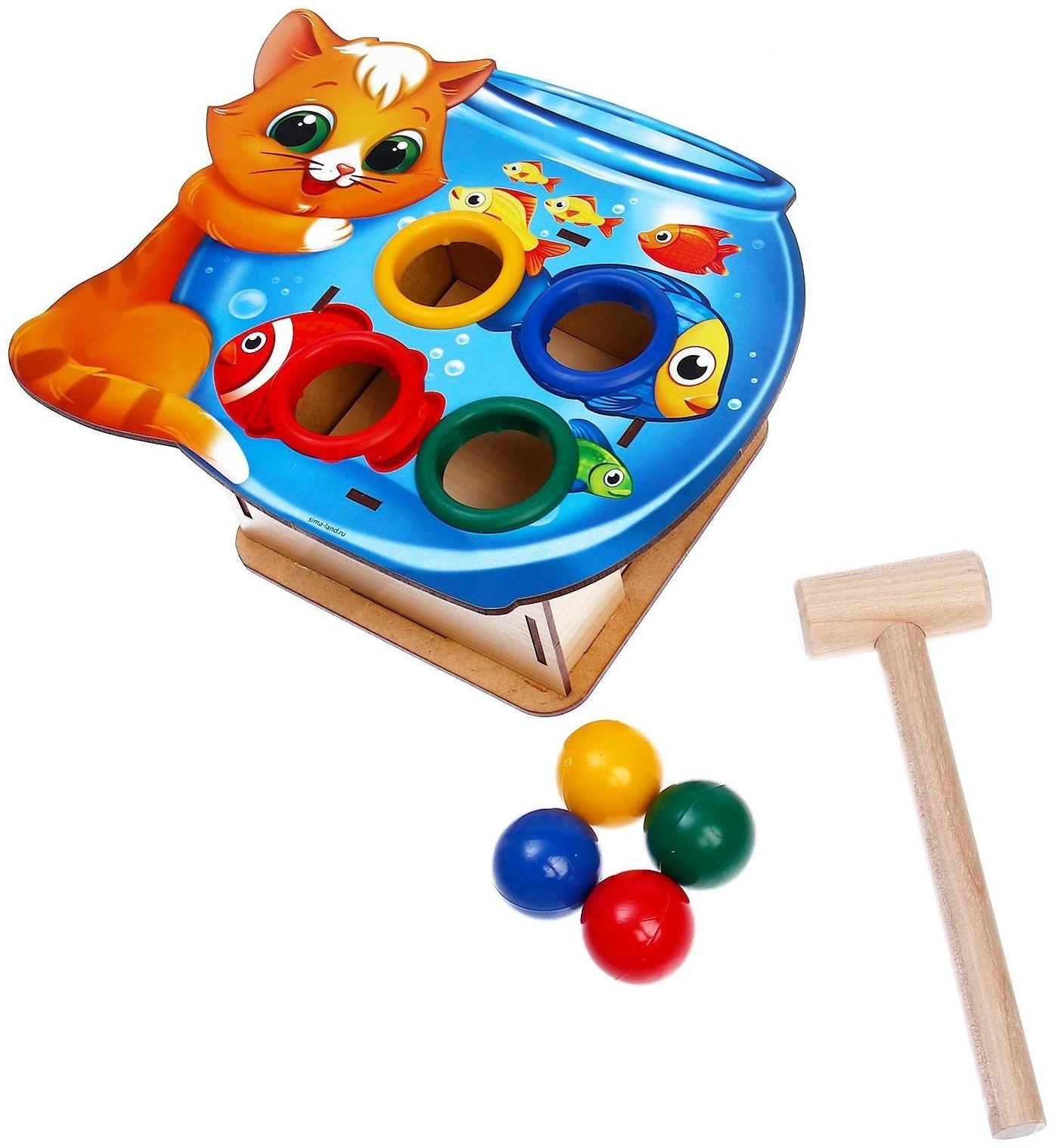 Стучалка «Котик с рыбками»