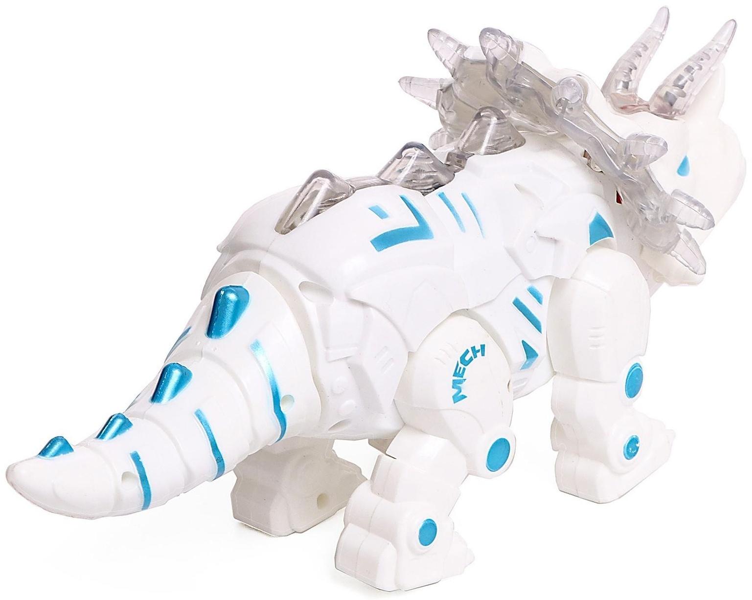 Робот-динозавр Dinorex, световые и звуковые эффекты, пускает дым