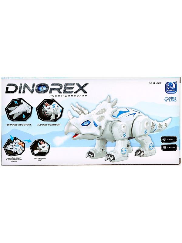 Робот-динозавр Dinorex, световые и звуковые эффекты, пускает дым
