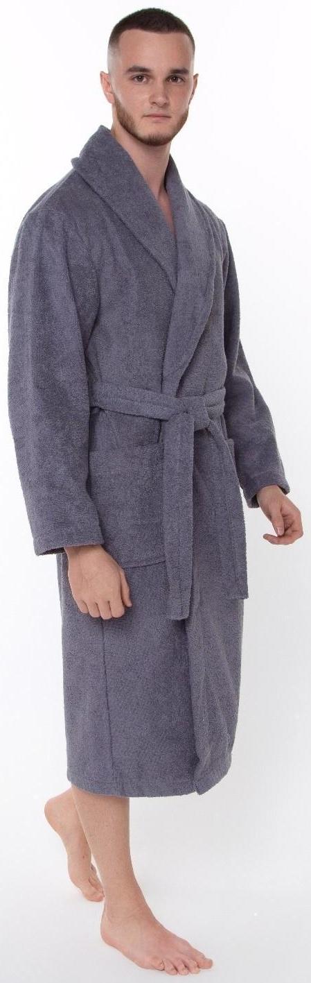 Халат мужской «Банный», цвет графит, размер 56