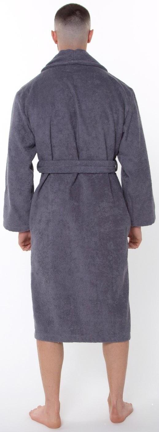 Халат мужской «Банный», цвет графит, размер 56